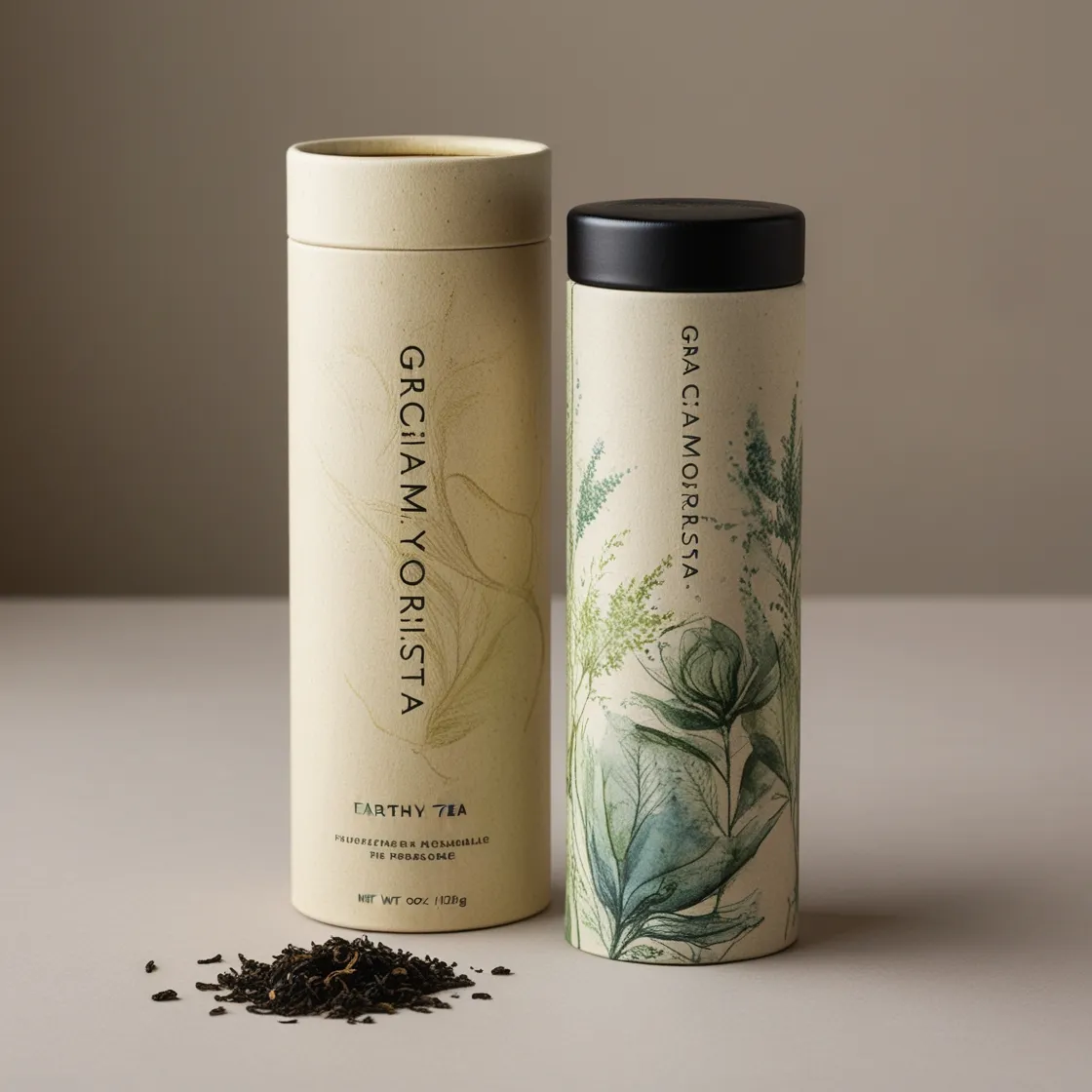 Graciamayorista biodegradable environmentally friendly food grade kraft paperboard cylinder box tea paper tube packaging-2