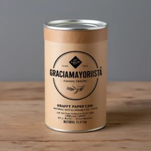 Graciamayorista customizable kraft paper snack jar with easy tear lid