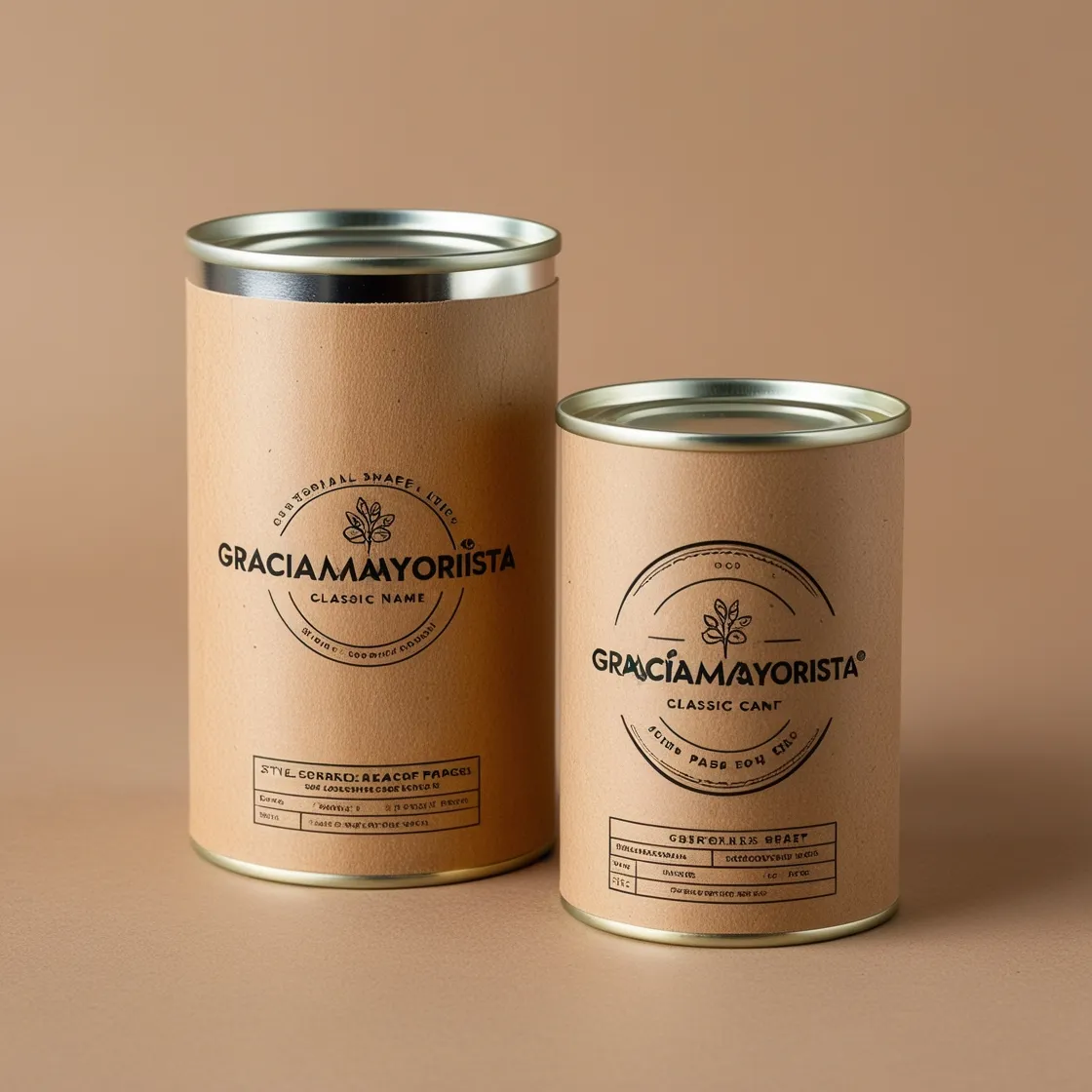 Graciamayorista customizable kraft paper snack jar with easy tear lid