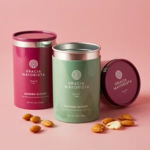 Graciamayorista Stylish Customizable Glossy Foil Lined Coated Snack Tube with Easy Tear Lid