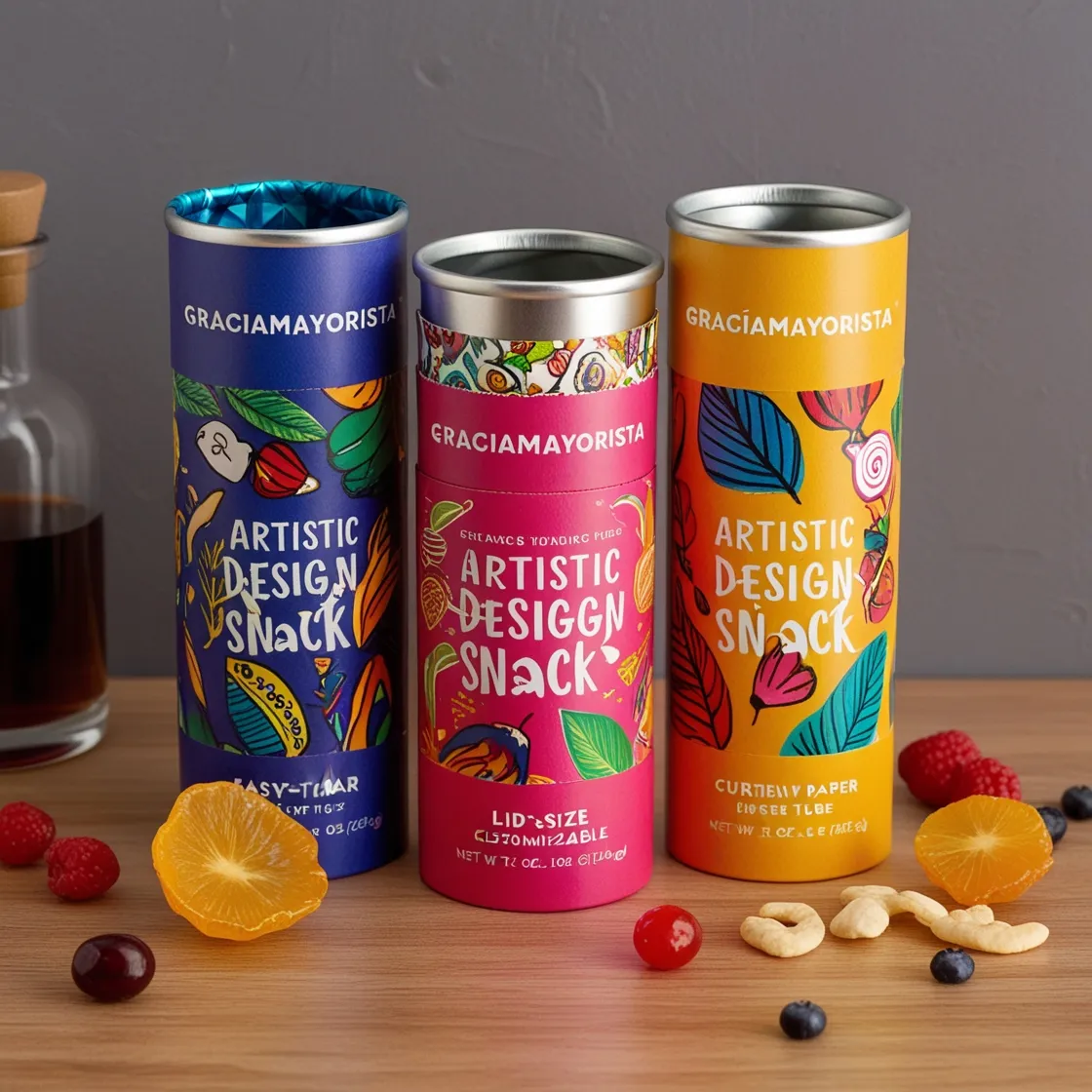 Graciamayorista Nostalgic Kraft Paper Tube for Snack Packaging-1