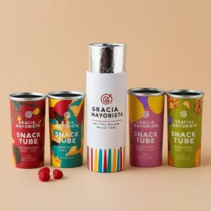 Graciamayorista Nostalgic Kraft Paper Tube for Snack Packaging