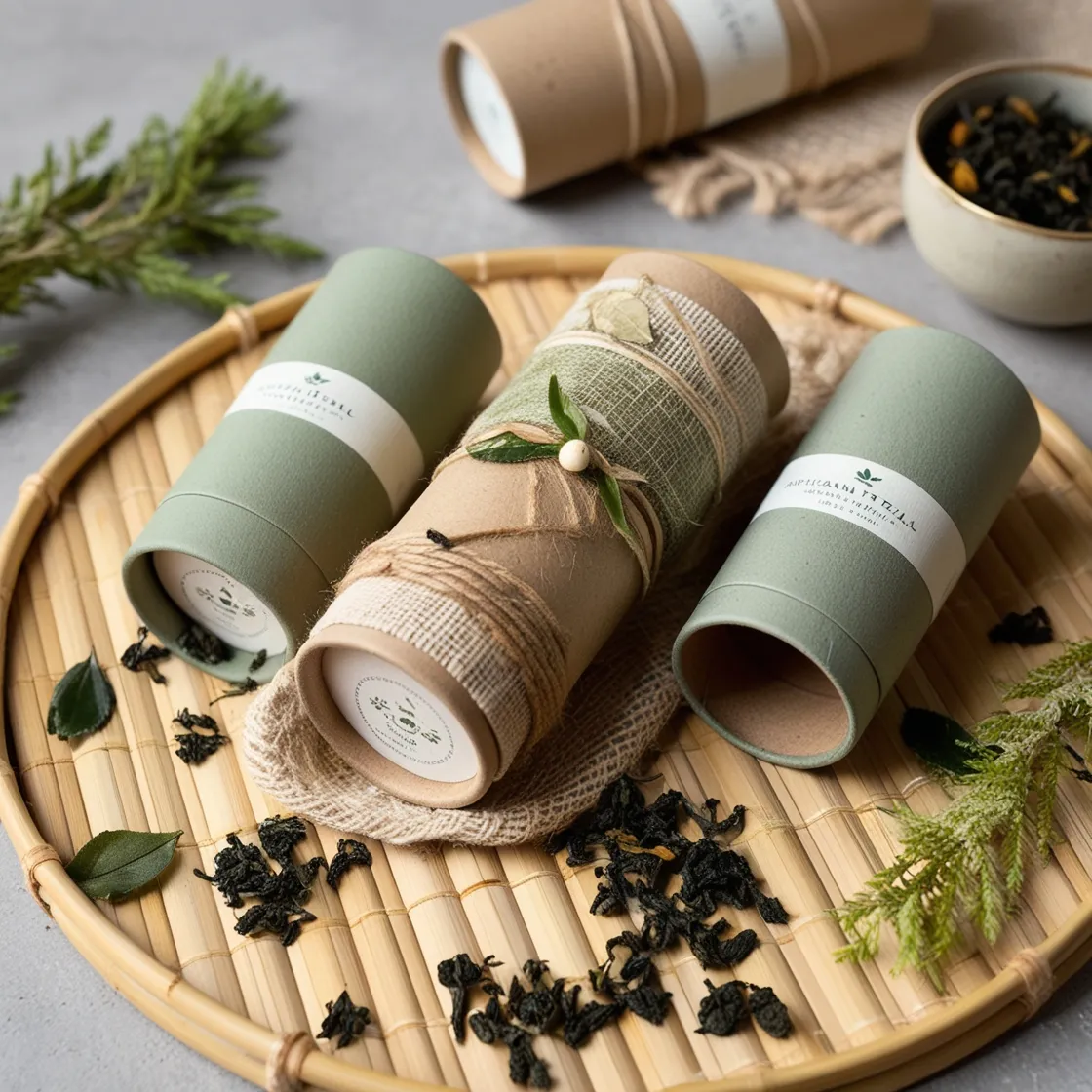 Graciamayorista Eco-friendly Natural Fiber Recycled Cardboard Tube Tea Packaging Gift Box-2