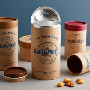 Graciamayorista Vintage Kraft Paper Tube - Classic and Customizable Retro Snack Packaging Graciamayorista Vintage Kraft Paper Tube - Classic and Customizable Retro Snack Packaging
