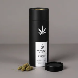 Matte black cannabis paper tube packaging Matte black cannabis paper tube packaging